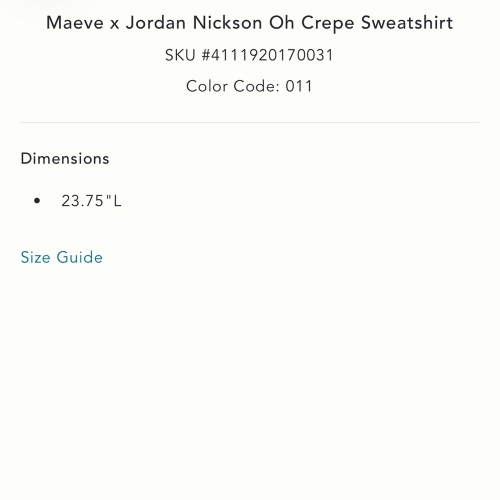 Anthropologie Maeve x Jordan Nickson Oh Crepe Crewneck Sweatshirt - Picture 5 of 8